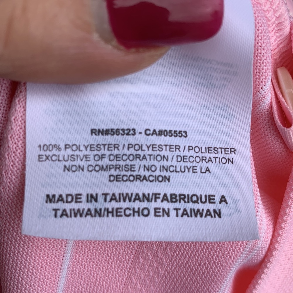 Nike Golf Dry Fit Medium Palm Springs Short Sleeve Pink and white stripp… - Picture 12 of 15